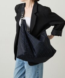 ラシット ネイビー レザー ショルダーバッグ russet(ラシット) / ショルダーバッグ/ナイロン/ネイビー/総柄