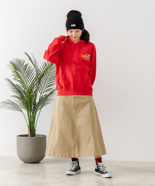 CONVERSE(コンバース)の「【CONVERSE/コンバース】発泡ロゴ グラフィック スウェットパーカー(スウェット・レディース・ライトグレー/レッド・MEDIUM)」の13枚目の写真