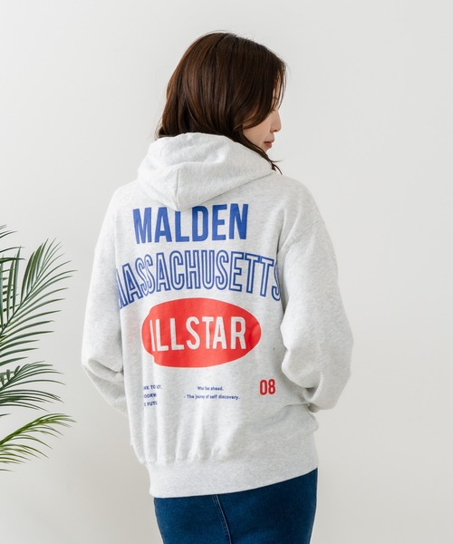 CONVERSE(コンバース)の「【CONVERSE/コンバース】発泡ロゴ グラフィック スウェットパーカー(スウェット・レディース・ライトグレー/レッド・MEDIUM)」の9枚目の写真