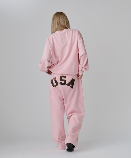 MSG(エムエスジー)の「Buyer's Select/【SET-UP着用可能】USA刺繍ピグメントスウェットパンツ(スウェットパンツ・メンズ・ピンク/チャコール/ネイビー・M/L)」の11枚目の写真