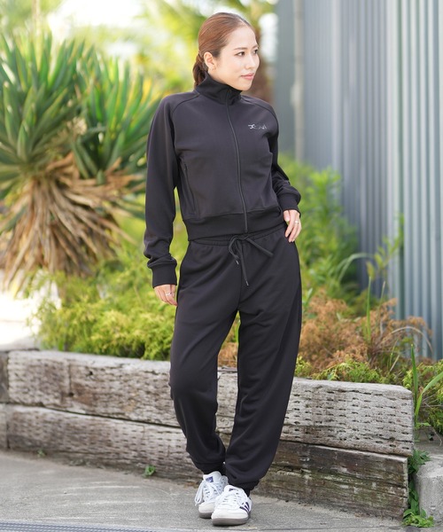 X-girl（エックスガール）の「X-girl SPORTS/エックスガールスポーツ トラックジャケット ショート丈 セットアップ対応 155253021007（その他アウター・レディース・ブラック/ブラウン・L/M）」の10枚目の写真