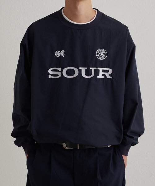 WHO'S WHO gallery(フーズフーギャラリー)の「Soucreamナイロンサッカープルオーバー(ナイロンジャケット・メンズ・ネイビー/ライトグレー・FREE)」の1枚目の写真