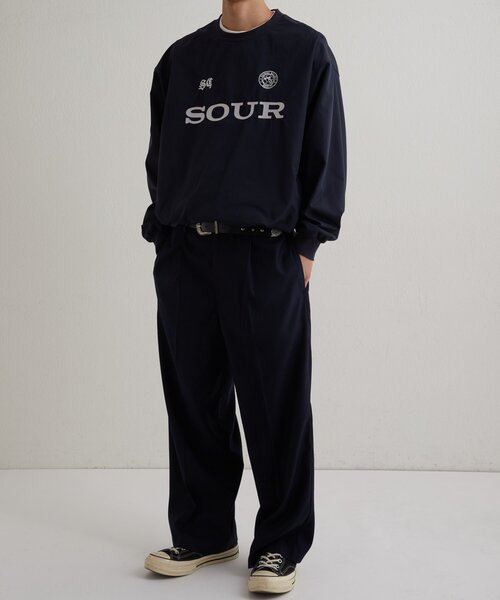 WHO'S WHO gallery(フーズフーギャラリー)の「Soucreamナイロンサッカープルオーバー(ナイロンジャケット・メンズ・ネイビー/ライトグレー・FREE)」の3枚目の写真