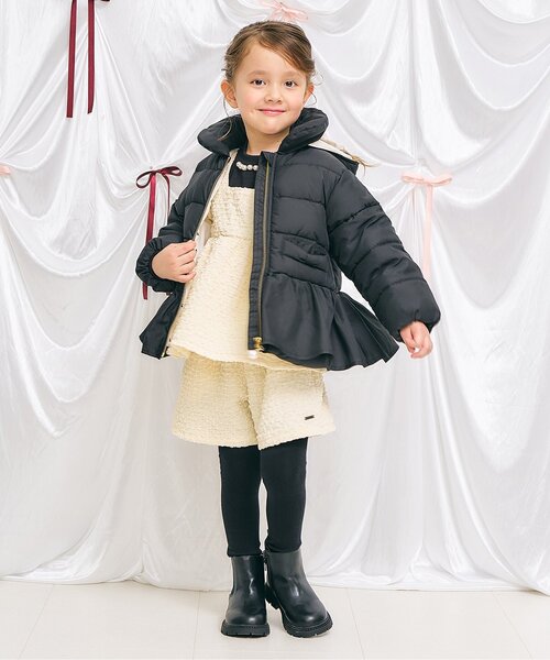 apres les cours(アプレレクール)の「【ジュニア対応】ハート・花柄レギンス(レギンス/スパッツ・キッズ・ブラック/アイボリー・90/140/120/110/100)」の3枚目の写真