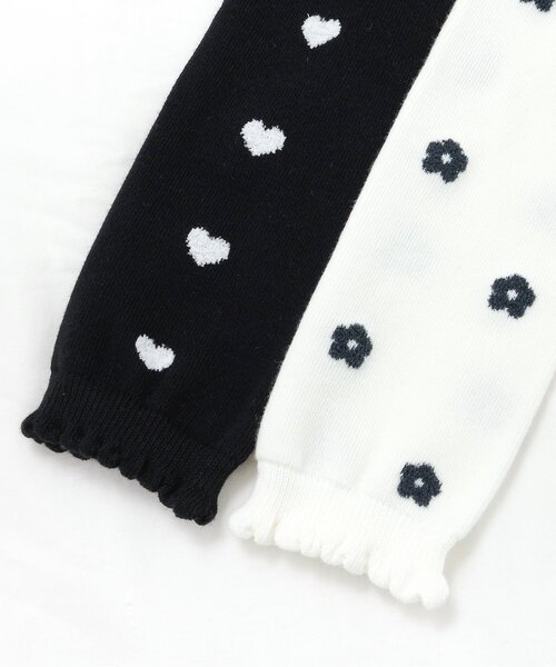 apres les cours(アプレレクール)の「【ジュニア対応】ハート・花柄レギンス(レギンス/スパッツ・キッズ・ブラック/アイボリー・90/140/120/110/100)」の6枚目の写真