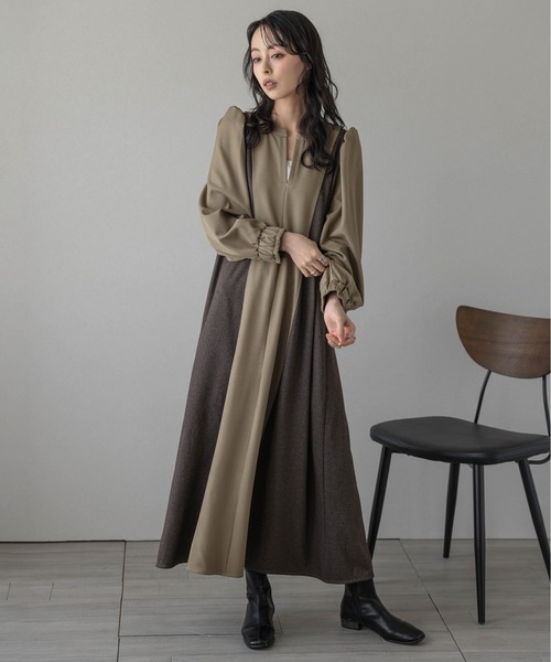 ami様36ワンピース SHIPS any ワンピース any:「洗濯機可能」マリン Aライン セーラー