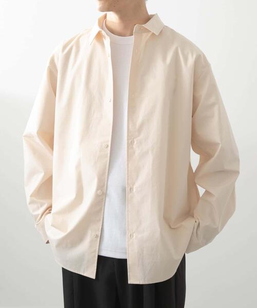 ITEMS URBANRESEARCH（アイテムズ アーバンリサーチ）の「コットン100ブロードレギュラーカラーシャツ（シャツ/ブラウス・メンズ・アイボリー/グレー系その他/ブルー・MEDIUM/LARGE）」の17枚目の写真