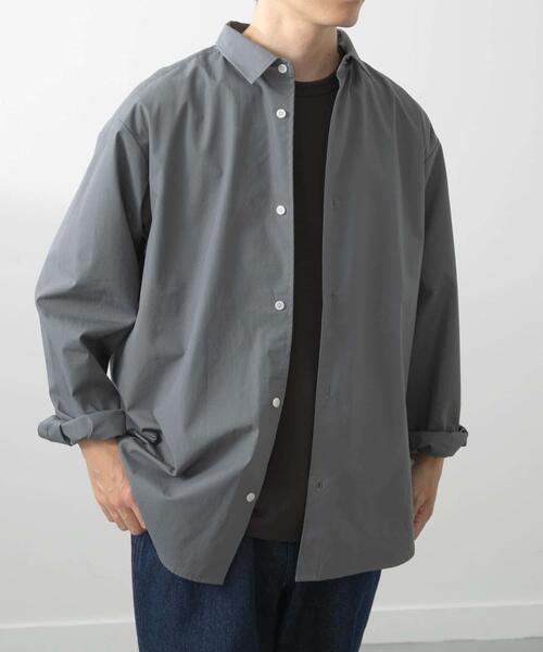 ITEMS URBANRESEARCH（アイテムズ アーバンリサーチ）の「コットン100ブロードレギュラーカラーシャツ（シャツ/ブラウス・メンズ・アイボリー/グレー系その他/ブルー・MEDIUM/LARGE）」の18枚目の写真