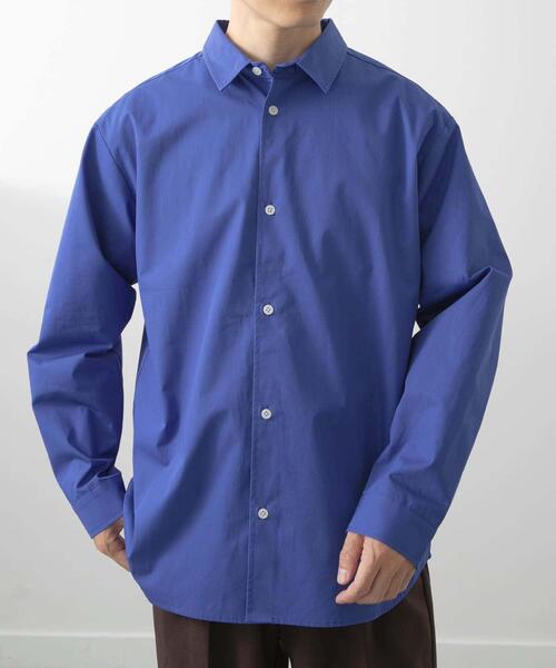 ITEMS URBANRESEARCH(アイテムズ アーバンリサーチ)の「コットン100ブロードレギュラーカラーシャツ(シャツ/ブラウス・メンズ・アイボリー/グレー系その他/ブルー・MEDIUM/LARGE)」の11枚目の写真