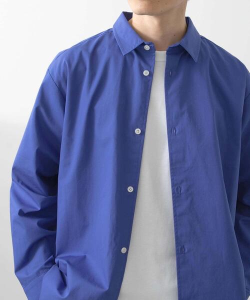ITEMS URBANRESEARCH(アイテムズ アーバンリサーチ)の「コットン100ブロードレギュラーカラーシャツ(シャツ/ブラウス・メンズ・アイボリー/グレー系その他/ブルー・MEDIUM/LARGE)」の12枚目の写真