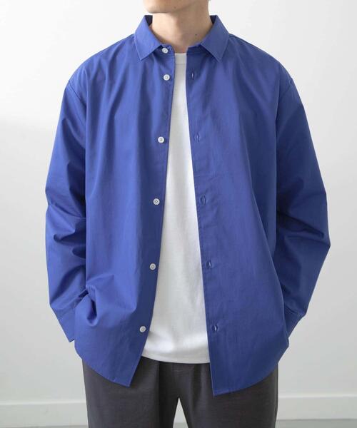 ITEMS URBANRESEARCH(アイテムズ アーバンリサーチ)の「コットン100ブロードレギュラーカラーシャツ(シャツ/ブラウス・メンズ・アイボリー/グレー系その他/ブルー・MEDIUM/LARGE)」の13枚目の写真