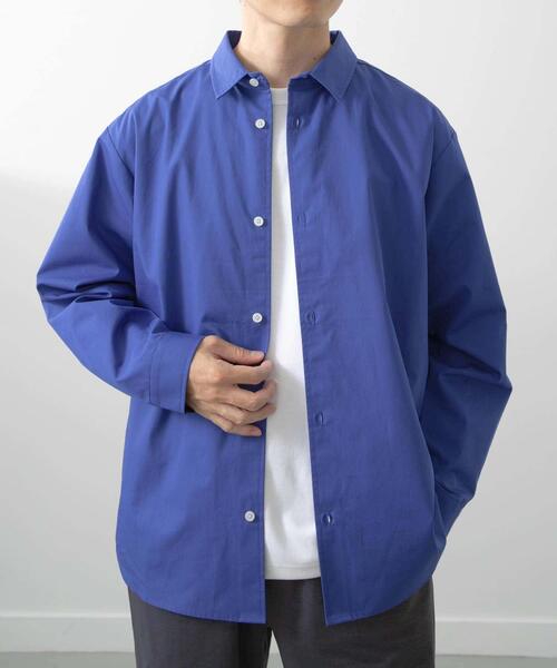 ITEMS URBANRESEARCH(アイテムズ アーバンリサーチ)の「コットン100ブロードレギュラーカラーシャツ(シャツ/ブラウス・メンズ・アイボリー/グレー系その他/ブルー・MEDIUM/LARGE)」の14枚目の写真