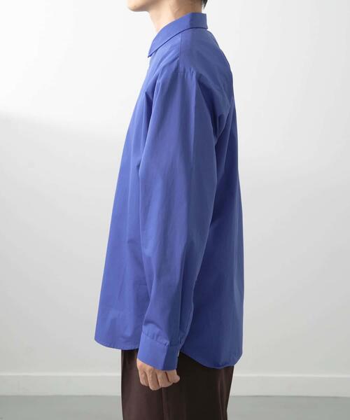 ITEMS URBANRESEARCH（アイテムズ アーバンリサーチ）の「コットン100ブロードレギュラーカラーシャツ（シャツ/ブラウス・メンズ・アイボリー/グレー系その他/ブルー・MEDIUM/LARGE）」の7枚目の写真