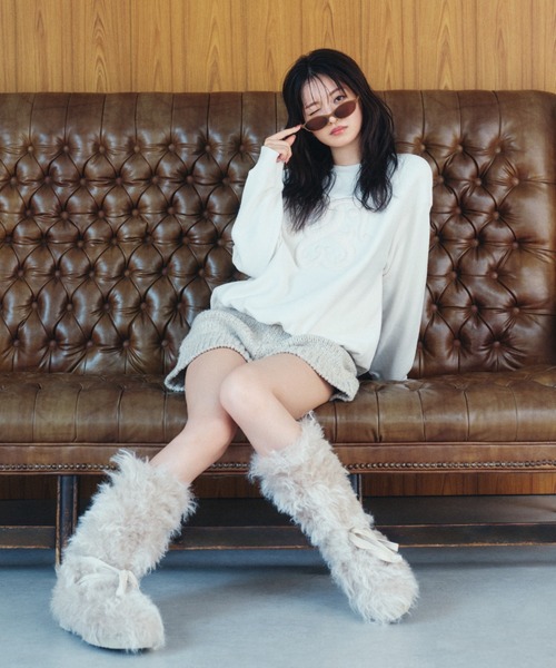 WEB限定/ボアコレクション】ボアロゴスウェット（スウェット）｜SNIDEL