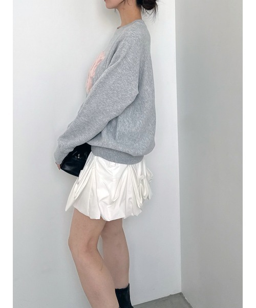 SNIDEL（スナイデル）の「【WEB限定/ボアコレクション】ボアロゴスウェット（スウェット・レディース・アイボリー/ライトピンク/ライトグレー/ネイビー・F）」の6枚目の写真