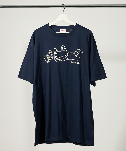 salle de bal(サルデバル)の「【 ノンタン 】 リラックスTシャツ WNI(Tシャツ/カットソー・レディース・ピンク/ナチュラル/ネイビー・FREE)」の2枚目の写真
