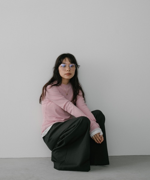 DRWCYS(ドロシーズ)の「シアークルーネックトップス(Tシャツ/カットソー・レディース・ホワイト/ピンク/ブラック・FREE)」の20枚目の写真