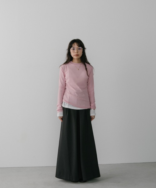 DRWCYS(ドロシーズ)の「シアークルーネックトップス(Tシャツ/カットソー・レディース・ホワイト/ピンク/ブラック・FREE)」の21枚目の写真
