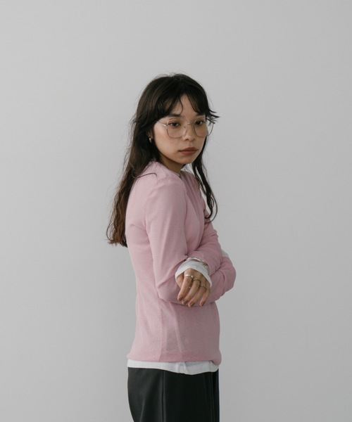 DRWCYS(ドロシーズ)の「シアークルーネックトップス(Tシャツ/カットソー・レディース・ホワイト/ピンク/ブラック・FREE)」の18枚目の写真