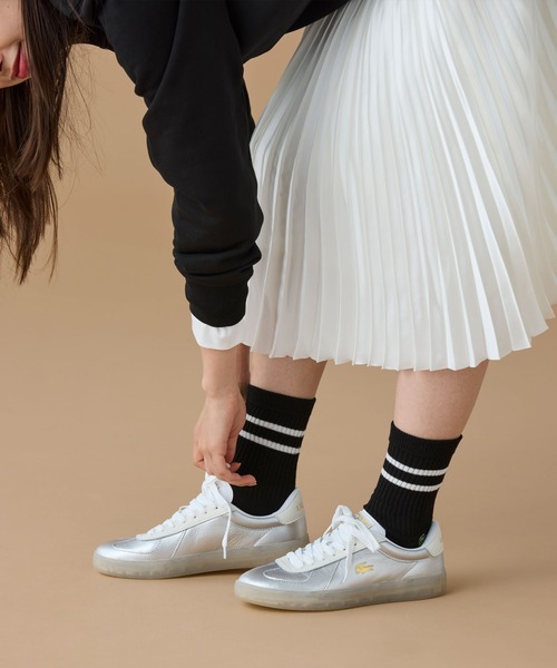 LACOSTE(ラコステ)の「レディース BASESHOT PRO 225 1 SFA(スニーカー・レディース・シルバー・22.5cm/23.5cm/24.5cm/23.0cm/24.0cm)」の7枚目の写真