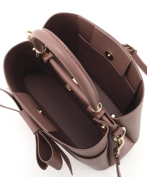 EDIT COLOGNE（エディットコロン）の「フロントリボンバッグ（ショルダーバッグ・レディース・ブラウン系その他/ベージュ/ホワイト系その他/ベージュ系その他・ﾌﾘ-）」の10枚目の写真