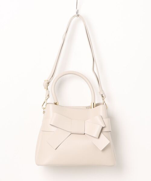 EDIT COLOGNE（エディットコロン）の「フロントリボンバッグ（ショルダーバッグ・レディース・ブラウン系その他/ベージュ/ホワイト系その他/ベージュ系その他・ﾌﾘ-）」の5枚目の写真