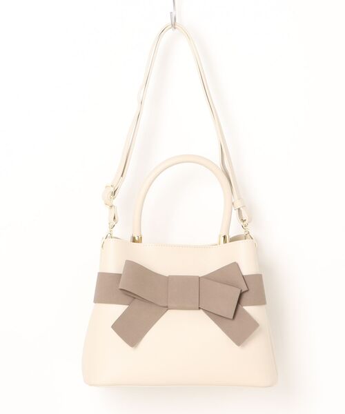 EDIT COLOGNE（エディットコロン）の「フロントリボンバッグ（ショルダーバッグ・レディース・ブラウン系その他/ベージュ/ホワイト系その他/ベージュ系その他・ﾌﾘ-）」の6枚目の写真