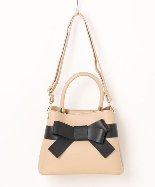 EDIT COLOGNE（エディットコロン）の「フロントリボンバッグ（ショルダーバッグ・レディース・ブラウン系その他/ベージュ/ホワイト系その他/ベージュ系その他・ﾌﾘ-）」の7枚目の写真