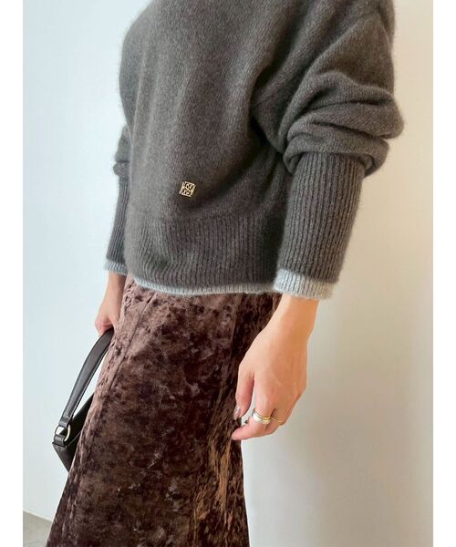 LAGUNAMOON（ラグナムーン）の「フォックスブレンドオフショルニットプルオーバー（ニット/セーター・レディース・ラベンダー/ブラウン/ライトブルー・FREE）」の16枚目の写真