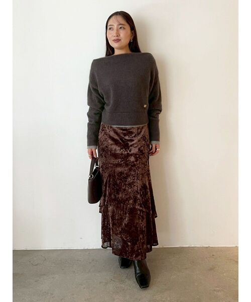 LAGUNAMOON（ラグナムーン）の「フォックスブレンドオフショルニットプルオーバー（ニット/セーター・レディース・ラベンダー/ブラウン/ライトブルー・FREE）」の18枚目の写真