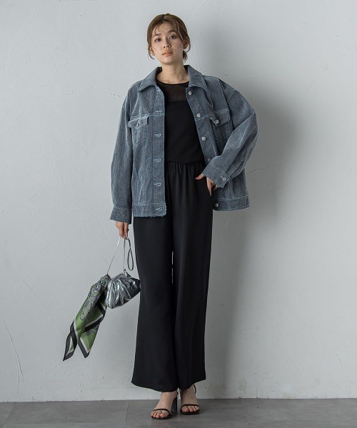 Droite lautreamont（ドロワットロートレアモン）の「コットンサラチュールカットソー≪手洗い可能≫（Tシャツ/カットソー・レディース・ブラウン/ブラック/オフホワイト・M）」の11枚目の写真