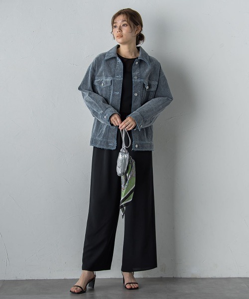 Droite lautreamont（ドロワットロートレアモン）の「コットンサラチュールカットソー≪手洗い可能≫（Tシャツ/カットソー・レディース・ブラウン/ブラック/オフホワイト・M）」の13枚目の写真