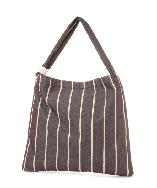beej（ビージ）の「[A4サイズ収納可]【beej(ビージ)】Strip Bag（トートバッグ・レディース・ダークブラウン/ブルー/ベージュ・FREE）」の6枚目の写真