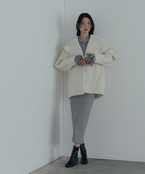 ギャレスト（GALLEST）/ビッグカラーダブルフェイスコート セール】ビッグカラーダブルフェイスコート（チェスターコート