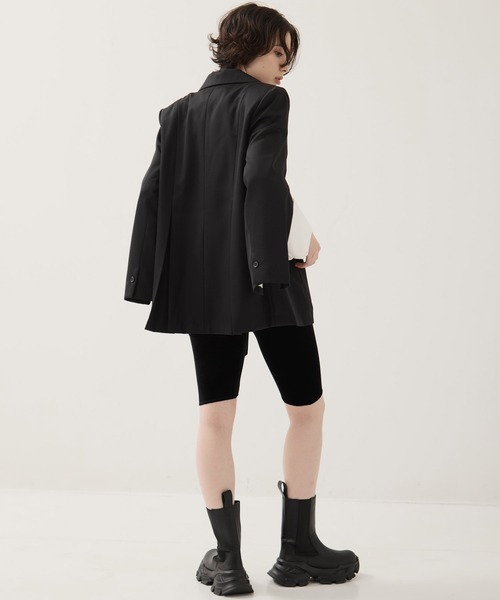 Dessin de Mode（デッサンドモード）の「【Dessin de mode/デッサンデモード】《STUDIOUS別注》バックインパーテッドジャケット/秋服（テーラードジャケット・レディース・ベージュ/ブラック・1/2）」の10枚目の写真