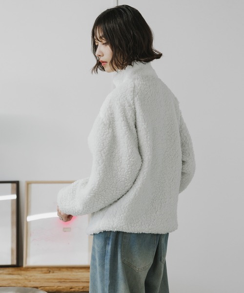 Reebok(リーボック)の「Reebok/リーボック CLASSIC VECTOR BOA JACKET ボアフリース ジャケット L ブランドロゴ 冬服(ブルゾン・メンズ・グレー×ホワイト/アイボリー/ブラック×ホワイト・S/M/L/XL)」の14枚目の写真