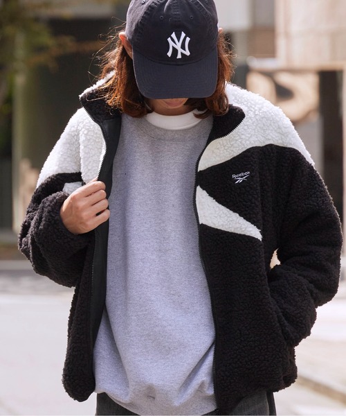 Reebok(リーボック)の「Reebok/リーボック CLASSIC VECTOR BOA JACKET ボアフリース ジャケット L ブランドロゴ 冬服(ブルゾン・メンズ・グレー×ホワイト/アイボリー/ブラック×ホワイト・S/M/L/XL)」の21枚目の写真