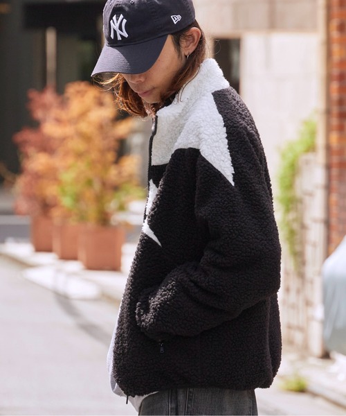 Reebok(リーボック)の「Reebok/リーボック CLASSIC VECTOR BOA JACKET ボアフリース ジャケット L ブランドロゴ 冬服(ブルゾン・メンズ・グレー×ホワイト/アイボリー/ブラック×ホワイト・S/M/L/XL)」の16枚目の写真