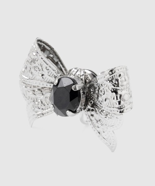 tanakadaisuke(タナカダイスケ)の「【tanakadaisuke/タナカダイスケ】ribbon bijou earrings/リボンビジューイヤリング(イヤリング・レディース・シルバー・FREE)」の7枚目の写真