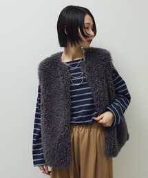 ELENCARE DUE | ・ELENCARE DUE シープファーロングベスト(ベスト)