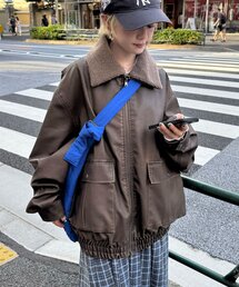 CIAOPANIC | 襟切替2WAYヴィンテージレザーブルゾン(ブルゾン)