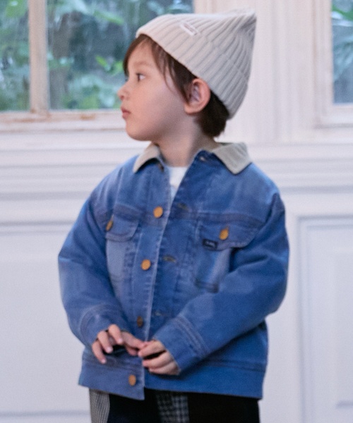 値札あり　Lee デニムジャケット Mサイズ コーデュロイ襟付き セール】【Lee】コーデュロイ襟デニムジャケット（ブルゾン）｜petit