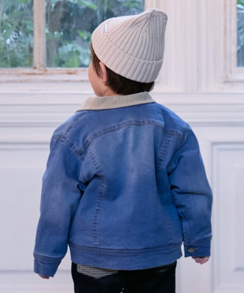 Lee デニムジャケット コーデュロイ襟付き セール】【Lee】コーデュロイ襟デニムジャケット（ブルゾン）｜petit