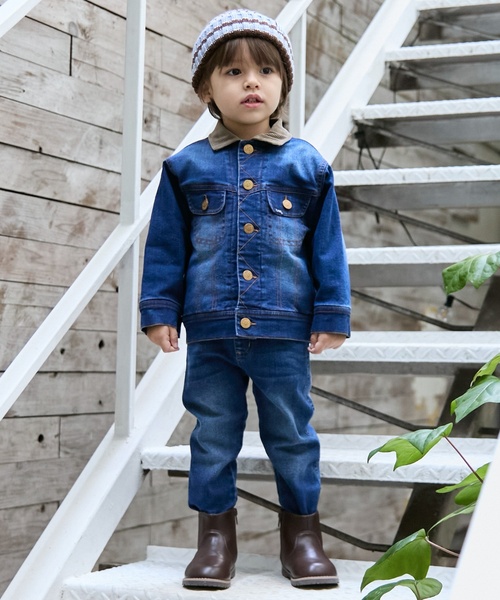 セール】【Lee】コーデュロイ襟デニムジャケット（ブルゾン）｜petit