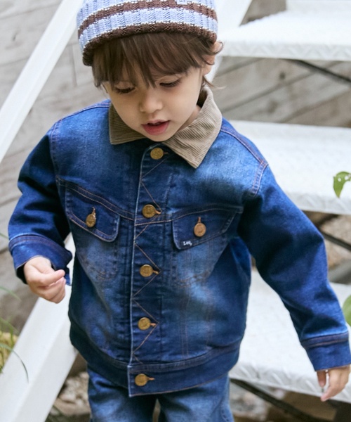 セール】【Lee】コーデュロイ襟デニムジャケット（ブルゾン）｜petit