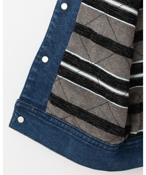 セール】【Lee】コーデュロイ襟デニムジャケット（ブルゾン）｜petit