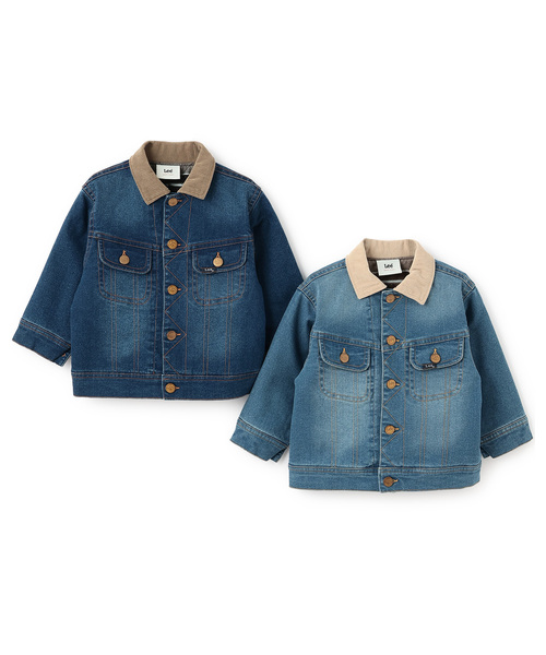 セール】【Lee】コーデュロイ襟デニムジャケット（ブルゾン）｜petit