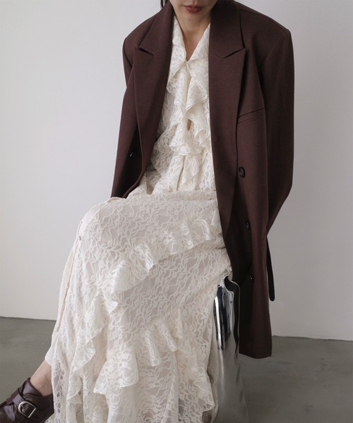 Ameri（アメリ）の「UND 2WAY CUT LACE FRILL DRESS（ワンピース