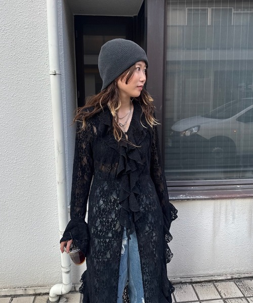 Ameri(アメリ)の「UND 2WAY CUT LACE FRILL DRESS(ワンピース Ameri(アメリ)の「UND 2WAY CUT LACE FRILL DRESS(ワンピース