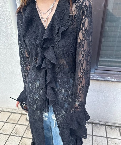 UND 2WAY CUT LACE FRILL DRESS（ワンピース）｜Ameri（アメリ）の